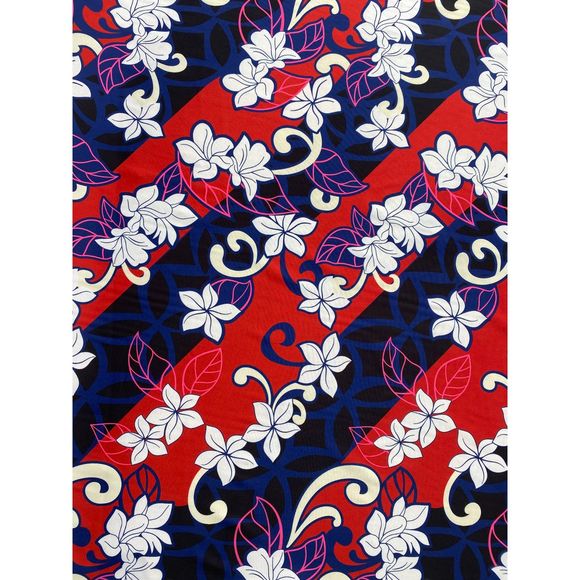 Hawaiian Tropical Hibiscus Polynesian Fabric Peach Skin Fabric by the Yard 58" - Picture 1 of 4